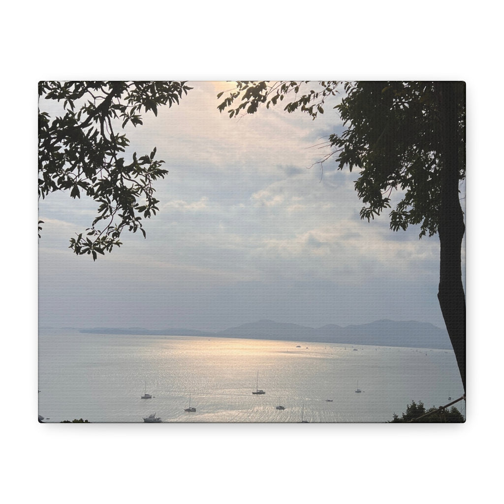 Sunset Bay Canvas Print — Serene Seaside Wall Art
