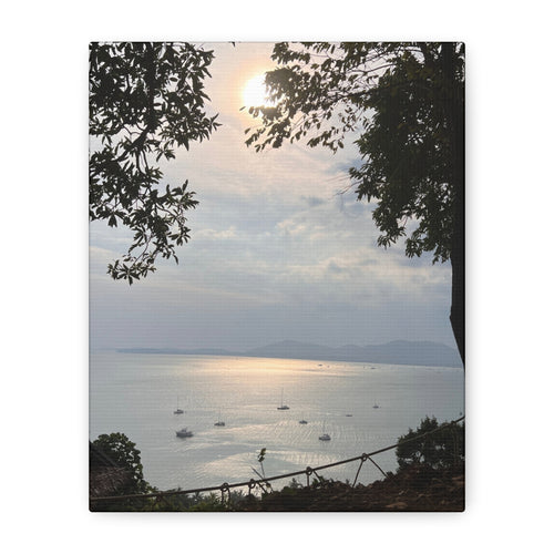 Sunset Bay Canvas Print — Serene Seaside Wall Art