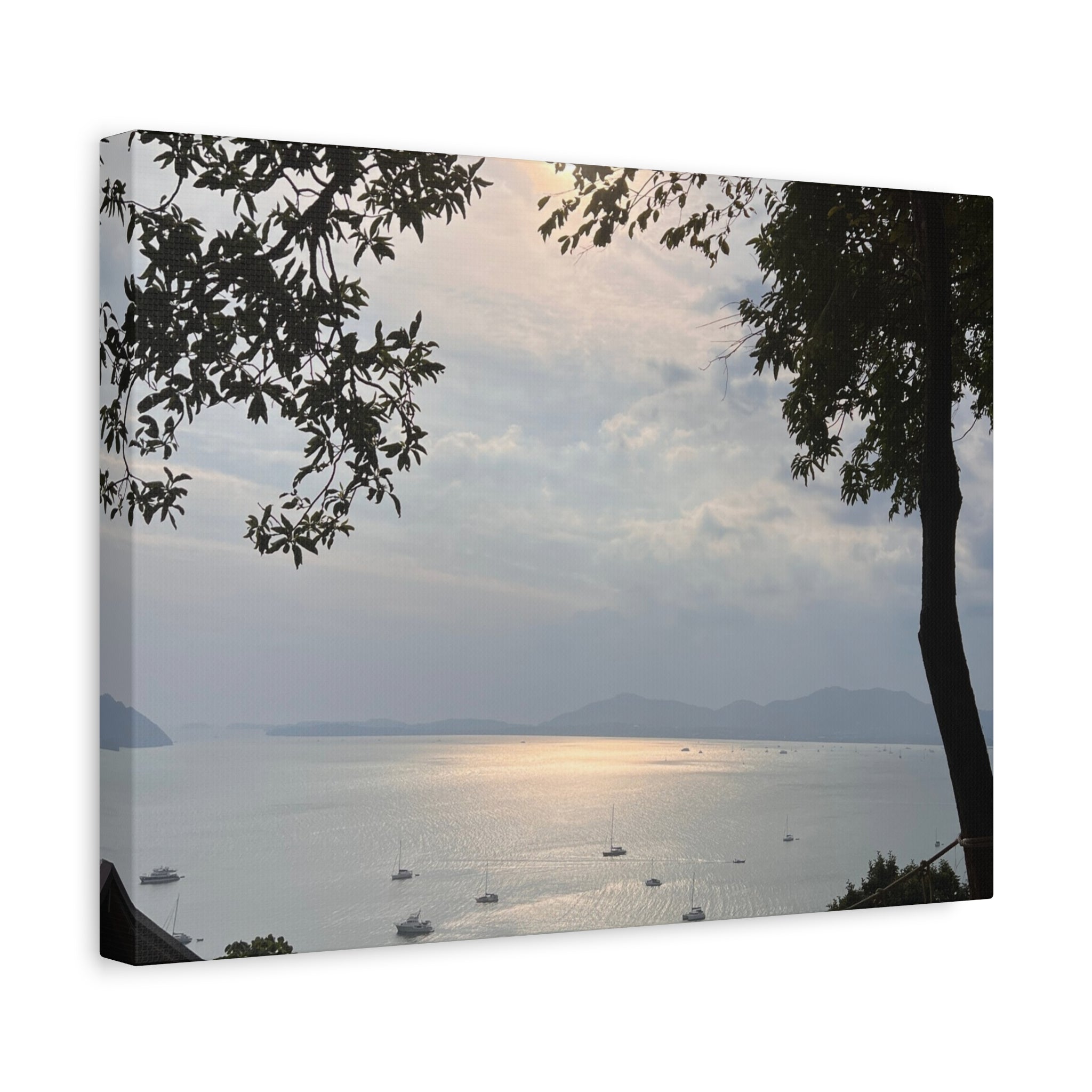 Sunset Bay Canvas Print — Serene Seaside Wall Art
