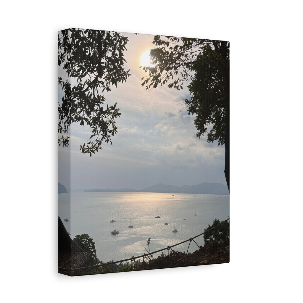 Sunset Bay Canvas Print — Serene Seaside Wall Art