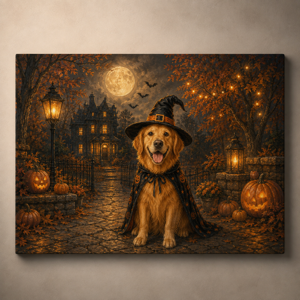 Personalized Halloween Pet Canvas