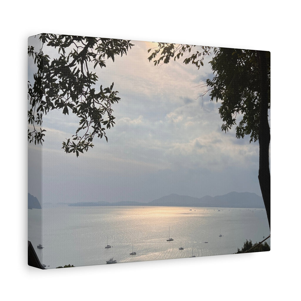 Sunset Bay Canvas Print — Serene Seaside Wall Art